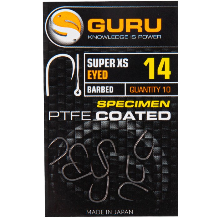 Guru Super XS Eyed Hooks Barbed 14