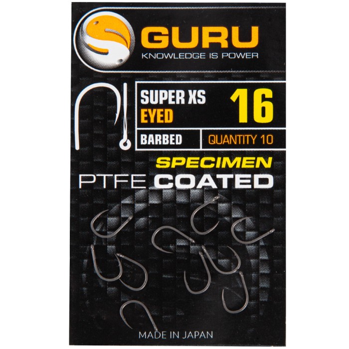 Guru Super XS Eyed Hooks Barbed 16