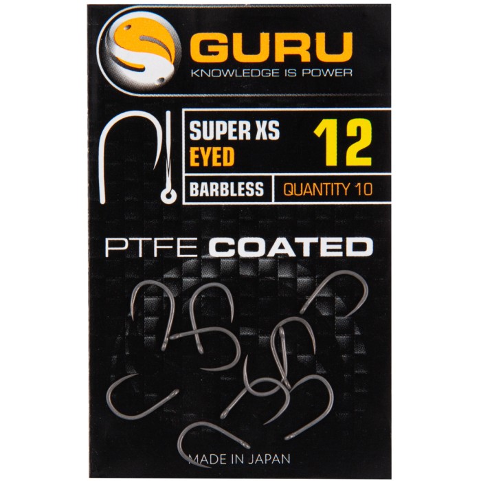 Guru Super XS Eyed Hooks Barbless 12