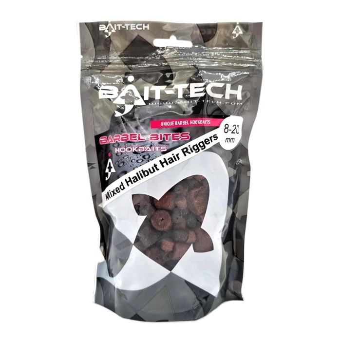 Bait-Tech Barbel Bites Mixed Halibut Hair Rigger Hookbaits