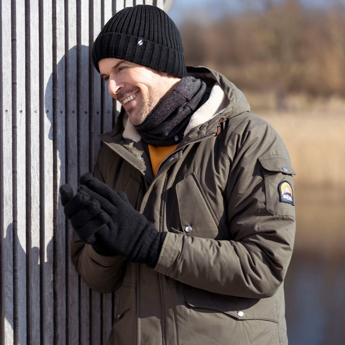 Heat Holders Forest Green Lawson Rib Turnover Hat - One Size In Use 6