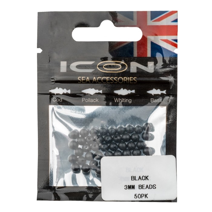 Icon Black Beads 3mm