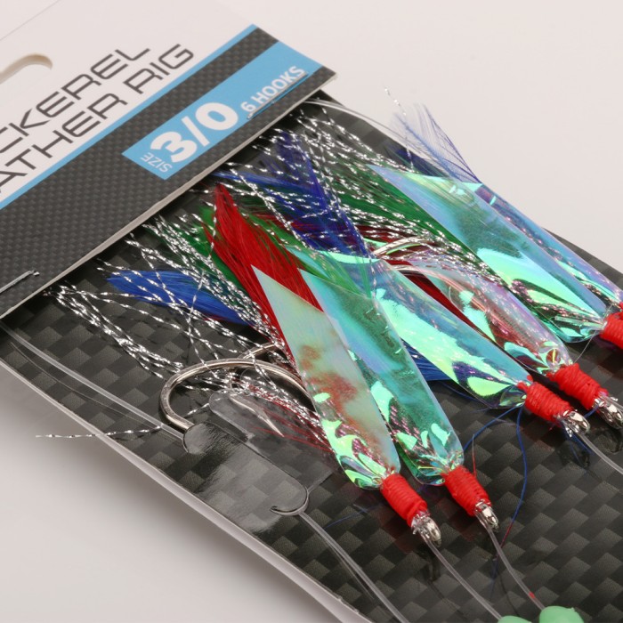 Advanta Mackerel Feather Rig – 6 Hooks / Size 3/0 3