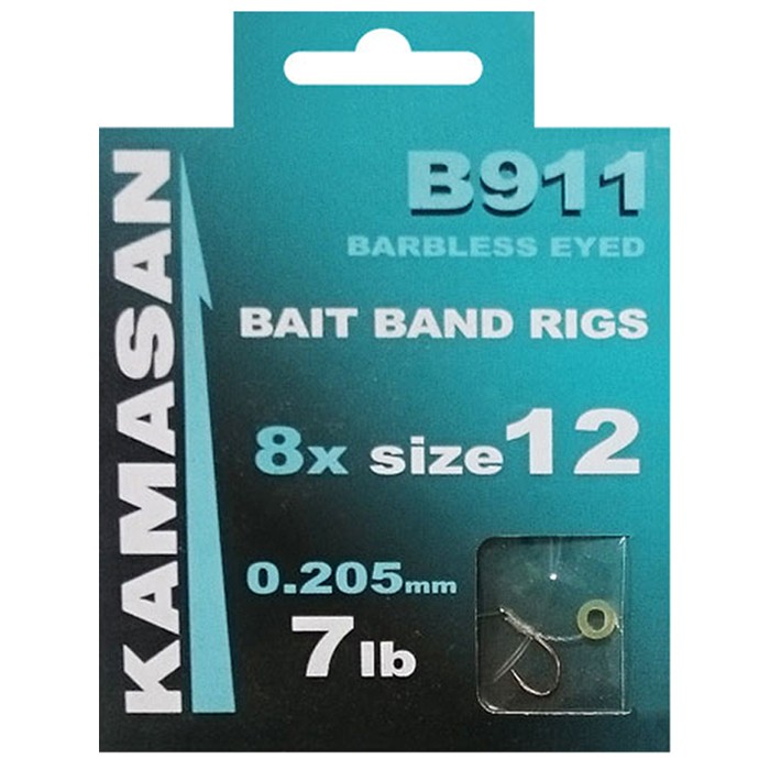 Kamasan B911 Hooks To Nylon with Bait Bands