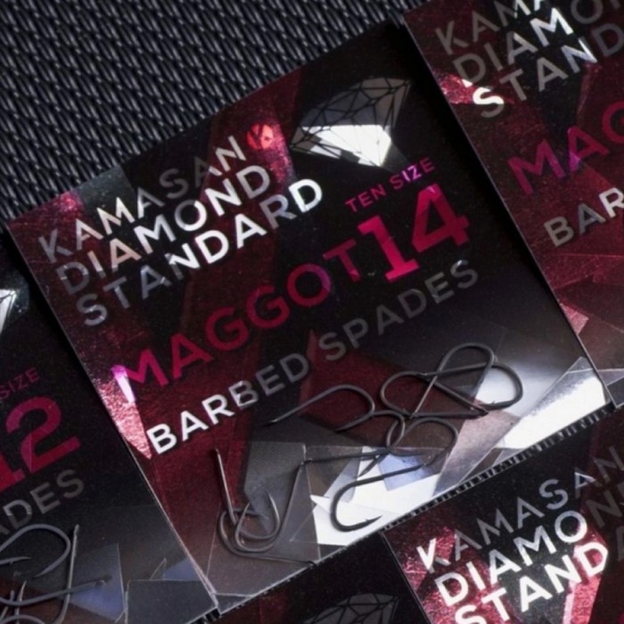 Kamasan Diamond Standard Maggot Spade Hooks - Barbed