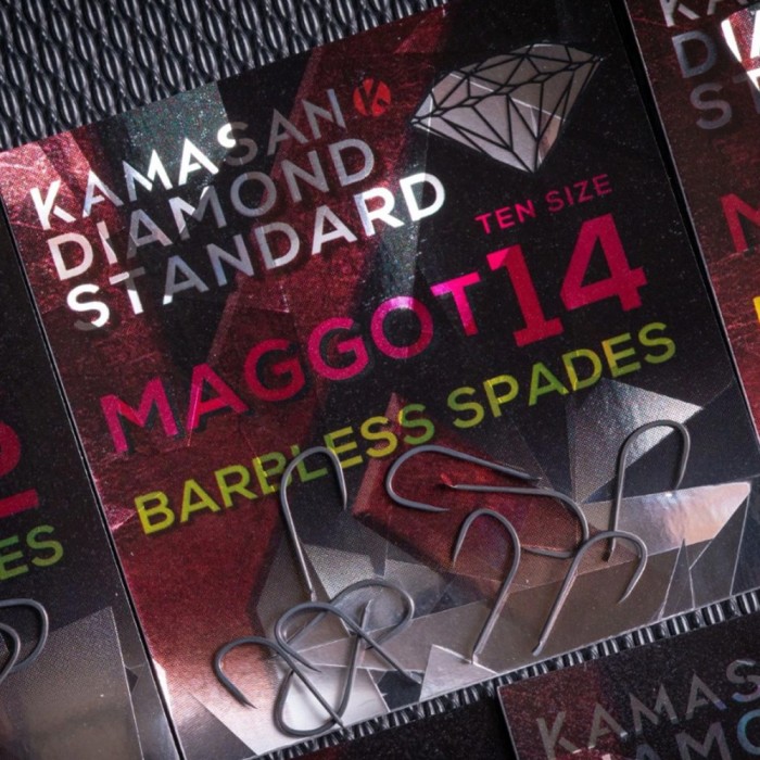 Kamasan Diamond Standard Maggot Spade Hooks - Barbless