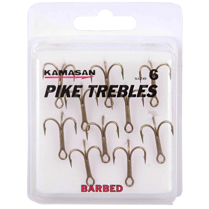 Kamasan Pike Trebles Barbed Hooks