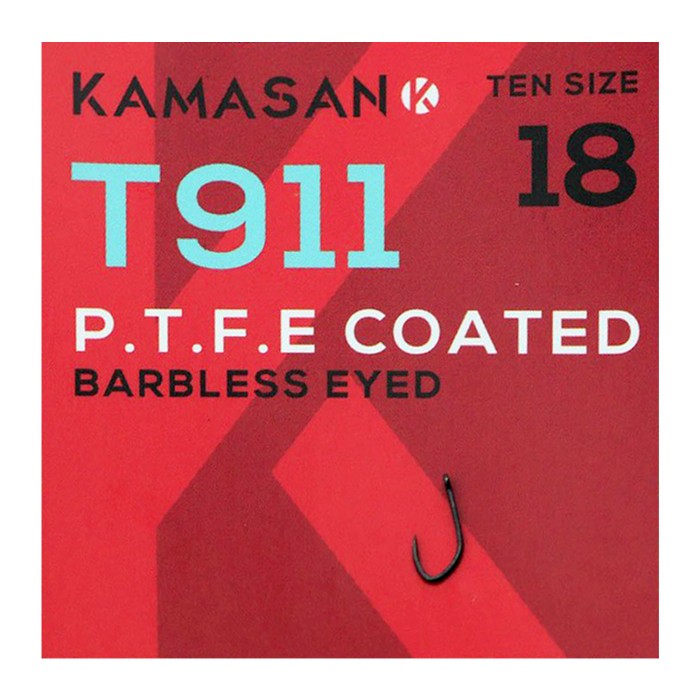 Kamasan T911 Teflon Eyed Barbless Hooks