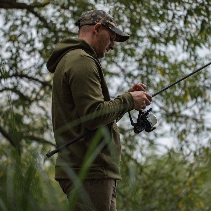 Korda Kore Zip Pro Fishing Hoodie In Use 4