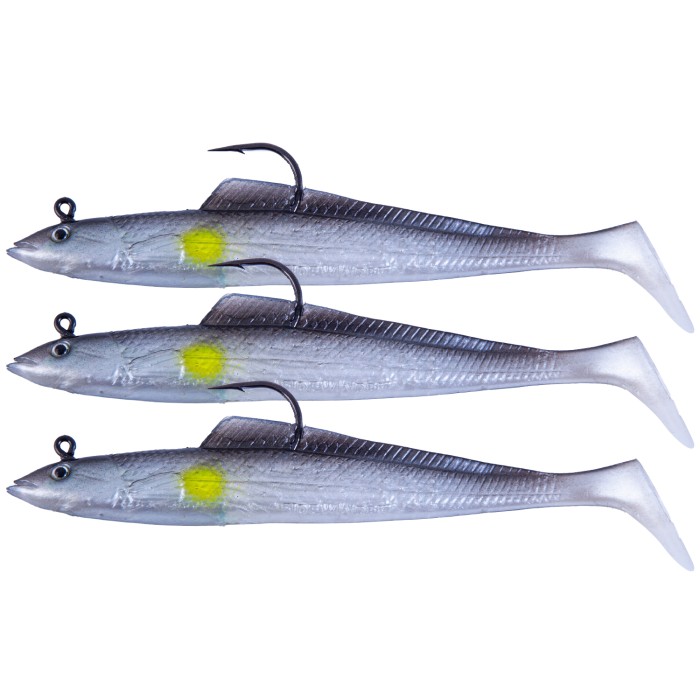 Kiddy Sidewinder Super Holographic Sandeel Lures Natural - Yellow