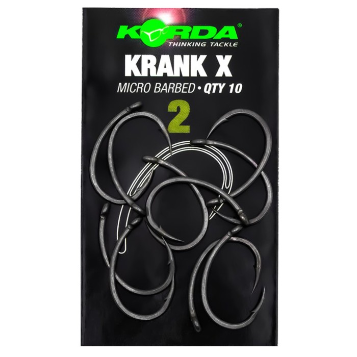 Korda Krank X Fishing Hooks Micro Barbed Size 2
