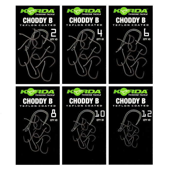 Korda Choddy Fishing Hooks Sizes