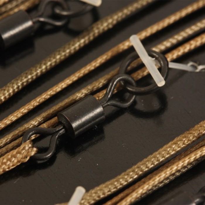Korda Ring Swivel Leadcore Fishing Leaders Close Up 2