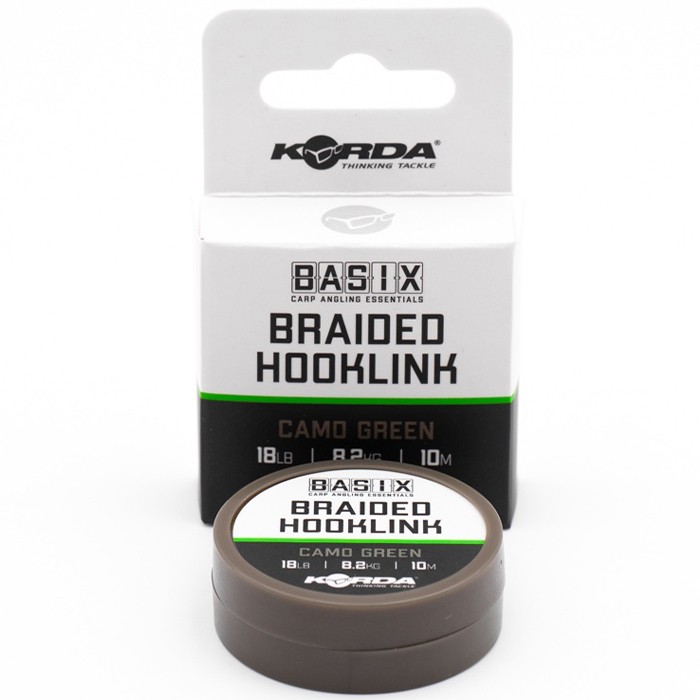 Korda Basix Braided Hooklink 10m 18lb Packaging