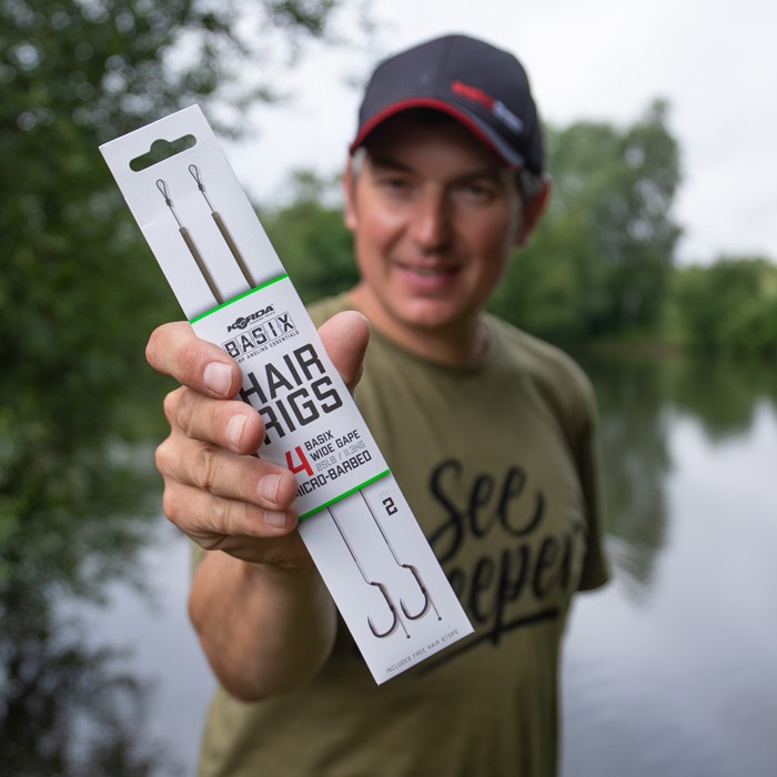 Korda Basix Ready Tied Hair Rigs Wide Gape In Use 4