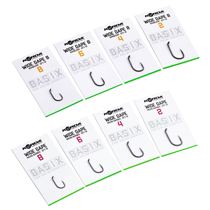 Korda Basix Wide Gape Hooks Range