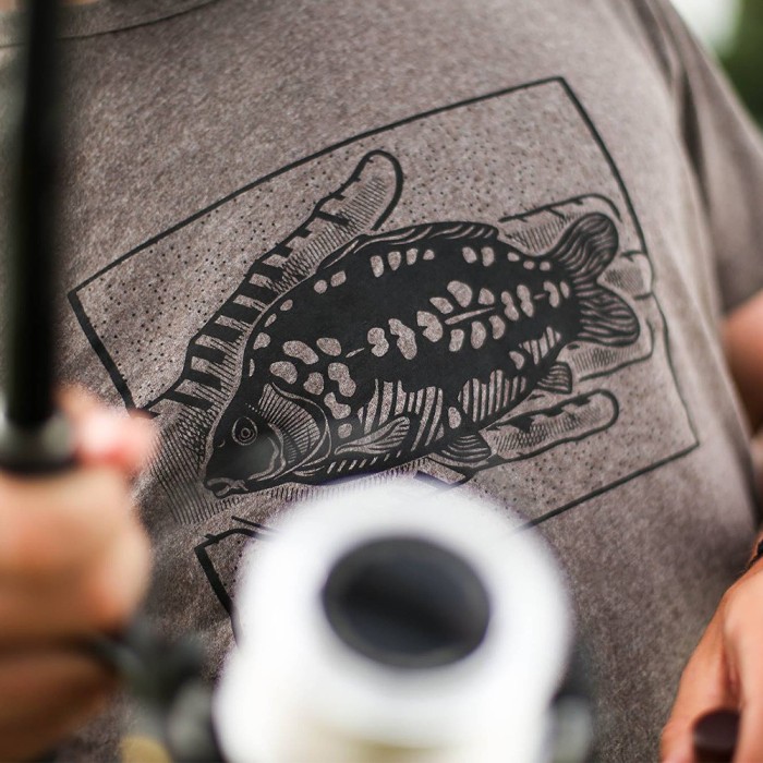 Korda Carp In Hand Fishing T-Shirt In Use 1
