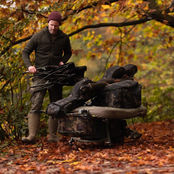 Korda Compac Dark Kamo Cube Carryall In Use 2