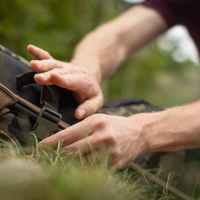 Korda Compac Dark Kamo 3 Rod Holdall 10ft In Use 3