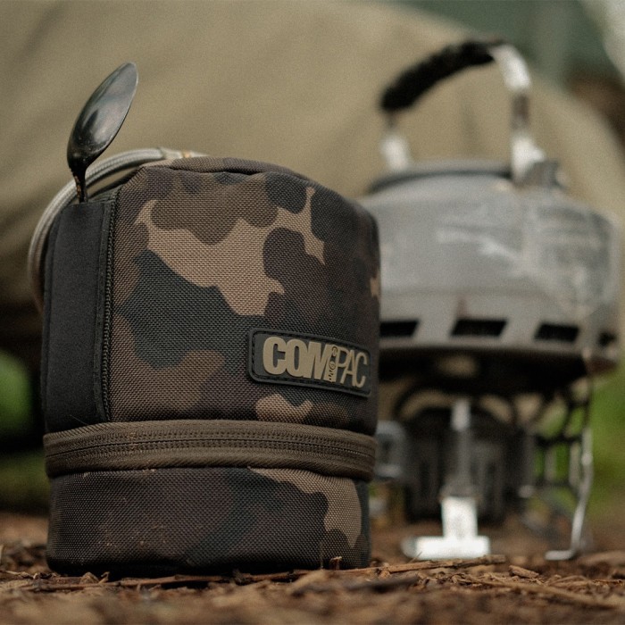 Korda Compac Dark Kamo Gas Canister Jacket In Use 1