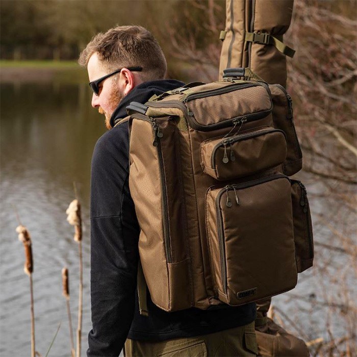 Korda Compac Fishing Rucksack In Use 1