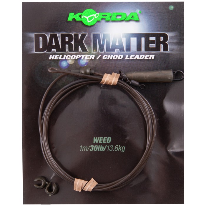 Korda Dark Matter Fishing Heli-Leaders Weed