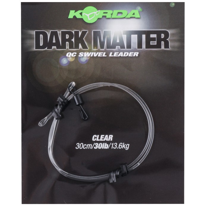 Korda Dark Matter QC Swivel Leader 30cm Clear