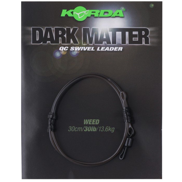 Korda Dark Matter QC Swivel Leader 30cm Weed