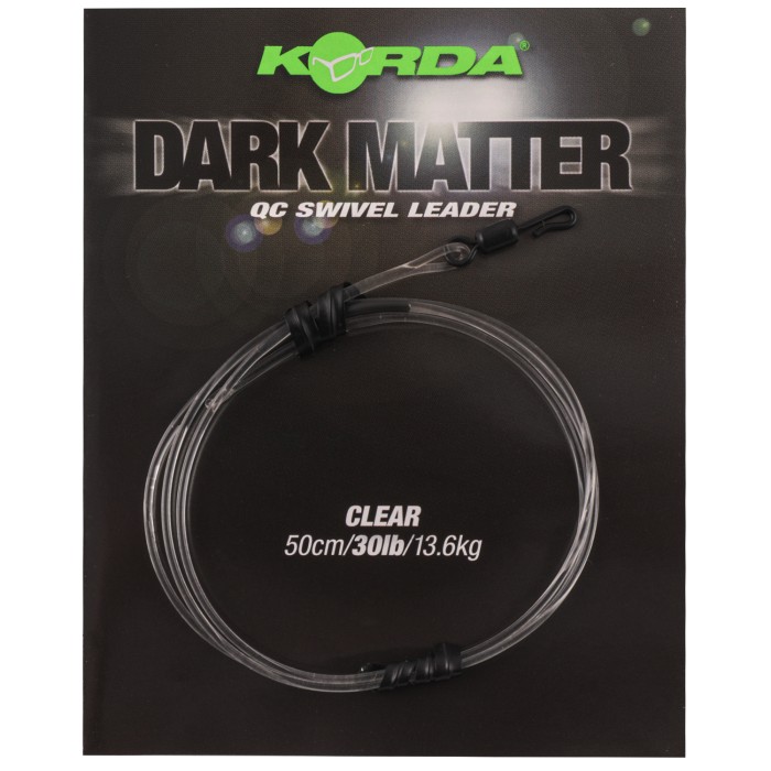 Korda Dark Matter QC Swivel Leader 50cm Clear