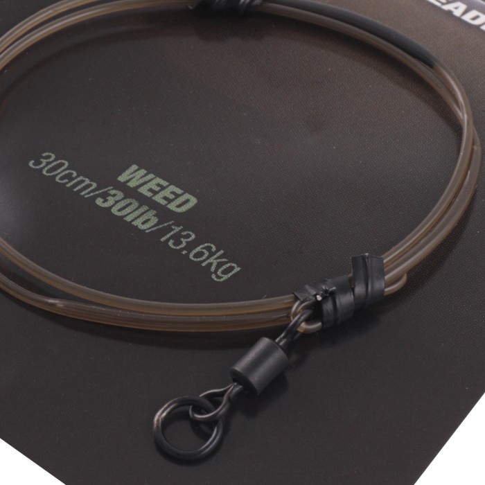 Korda Dark Matter Ring Swivel Leader 30cm Weed