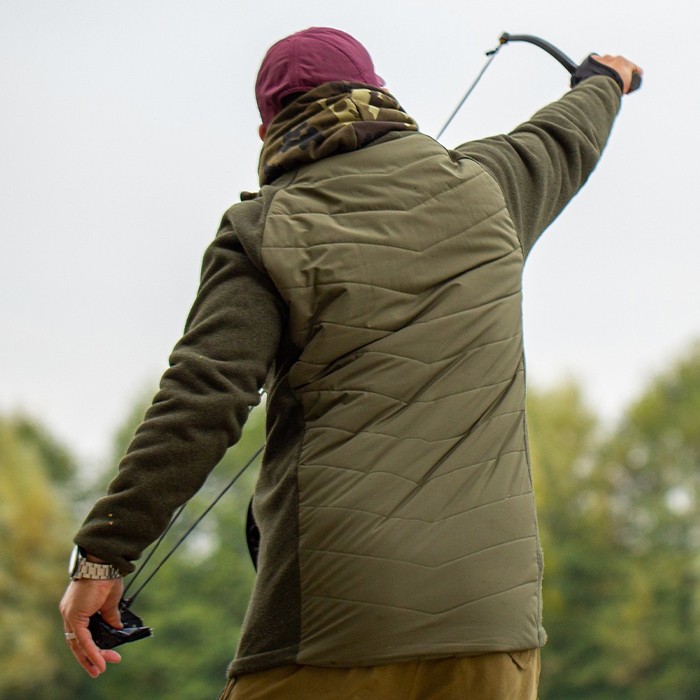 Korda Hybrid Olive Fishing Jacket In Use 2