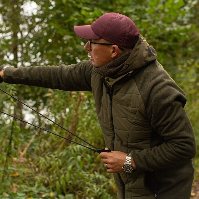 Korda Hybrid Olive Fishing Jacket In Use 1
