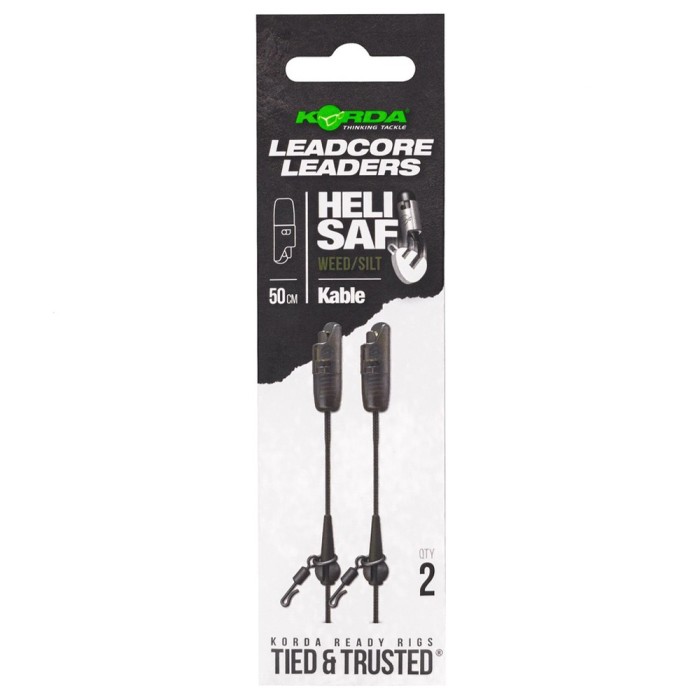 Korda Kable Leadcore Leader Heli-Safe 50cm Weed/Silt
