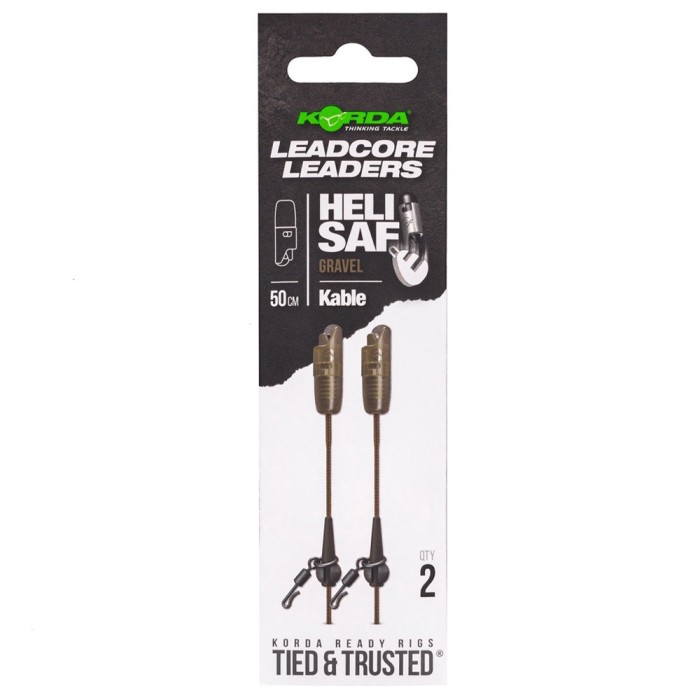 Korda Kable Leadcore Leader Heli-Safe 50cm Gravel