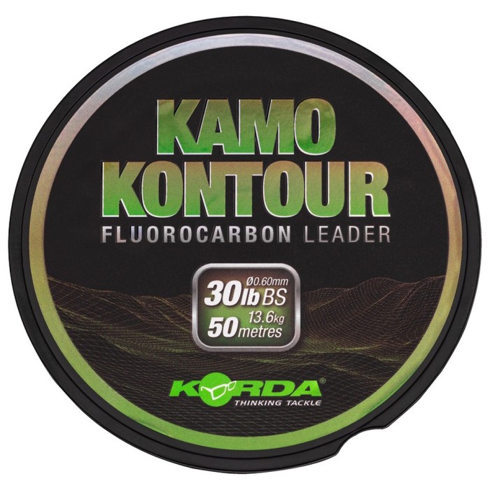 Korda Kamo Kontour Fishing Fluorocarbon Leader 50m