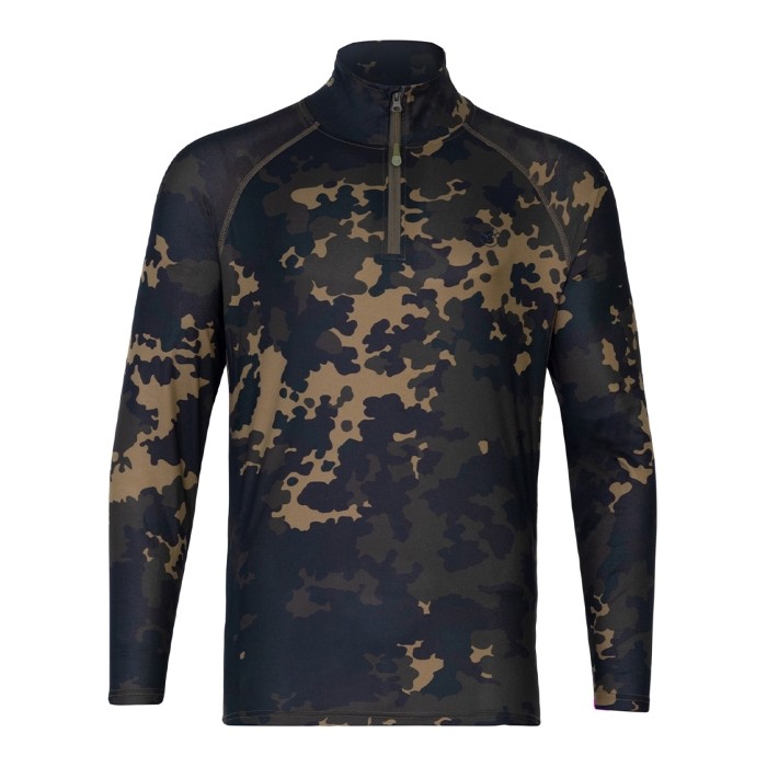 Korda Kool UPF Zip Dark Kamo Long Sleeve Jersey