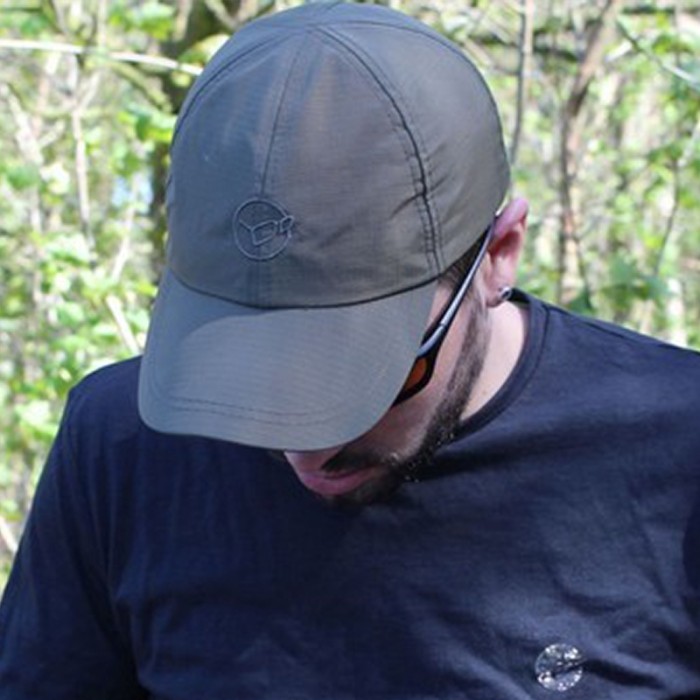 Korda Kool Waterproof Fishing Cap In Use 1