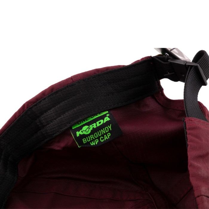 Korda KOOL Waterproof Fishing Cap Burgundy Inside