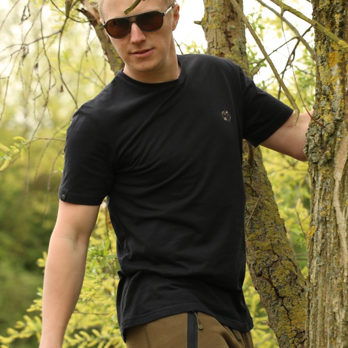 Korda Kore Digital Camo TK Black Fishing T-Shirt In Use 2