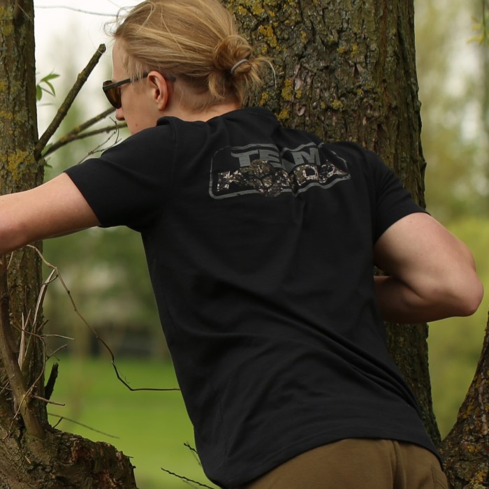 Korda Kore Digital Camo TK Black Fishing T-Shirt In Use 4