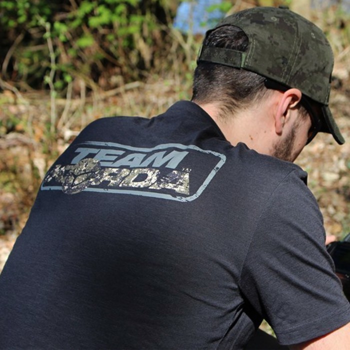 Korda Kore Digital Camo TK Black Fishing T-Shirt In Use 5