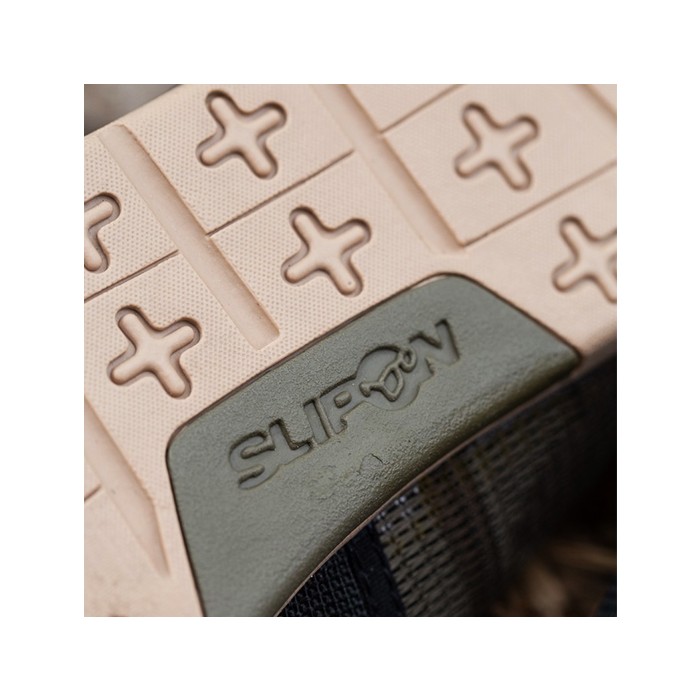 Korda Kore Olive Slip Ons Close Up Sole