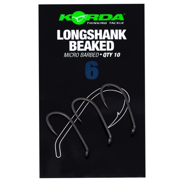 Korda Longshank Beaked Hooks Micro Barbed Size 6