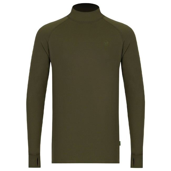 Korda Mock Neck Thermal Longsleeve Shirt - Dark Olive