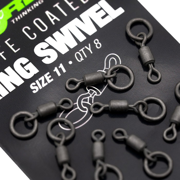 Korda PTFE Coated Ring Swivel Size 11 Close Up