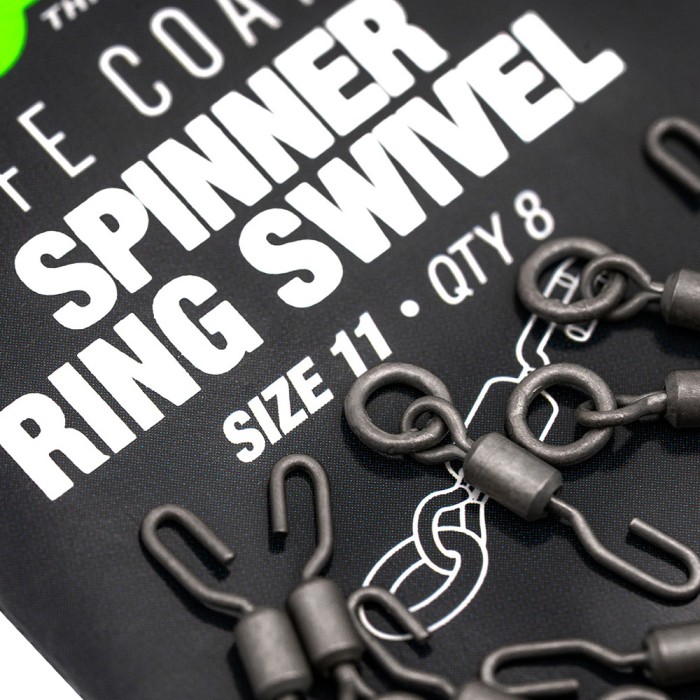 Korda PTFE Coated Spinner Ring Swivel Close Up