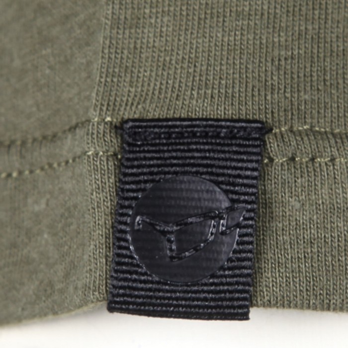 Korda Scaley Olive Tee Close Up Logo