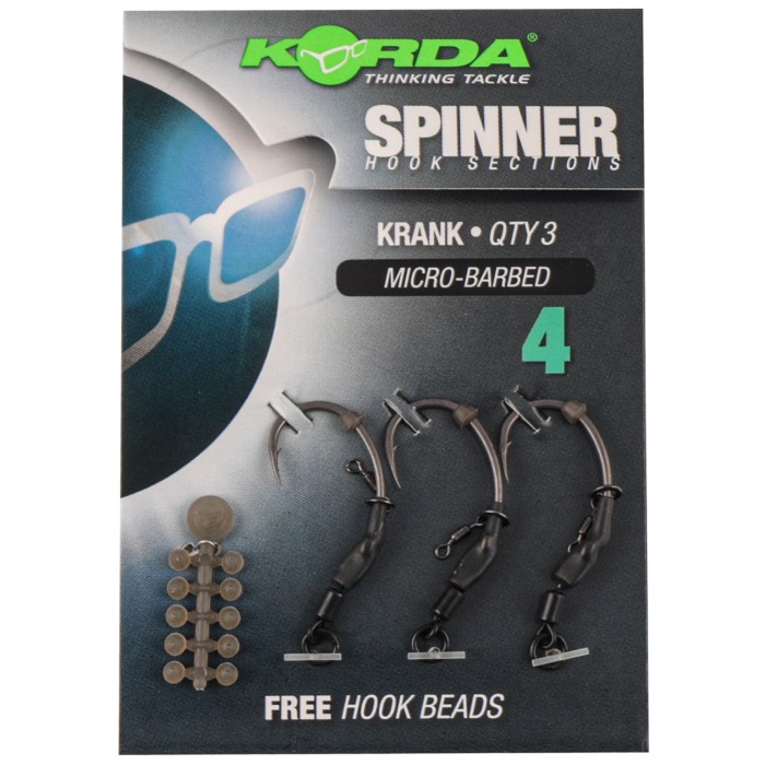 Korda Spinner Hook Sections Krank 4 Micro Barbed