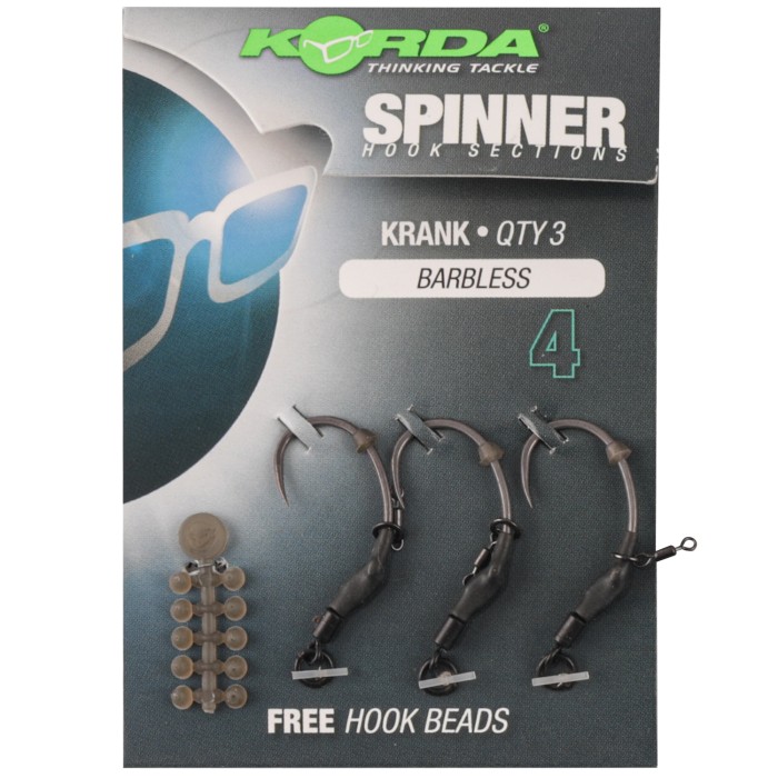 Korda Spinner Hook Sections Krank 4 Barbless