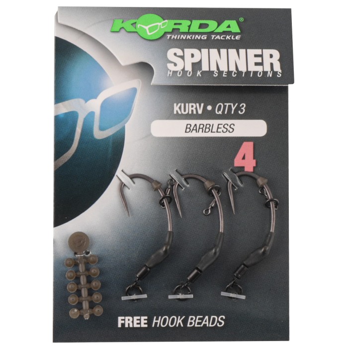 Korda Spinner Hook Sections Kurv 4 Barbless